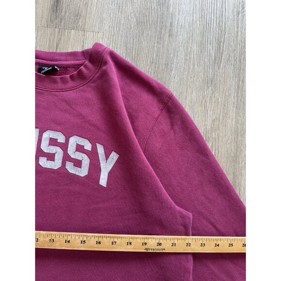 Rare Vintage Y2K Stussy Spell Out Logo Crewneck Sweatshirt XL USA Made Hype Art - Picture 10 of 11
